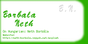 borbala neth business card